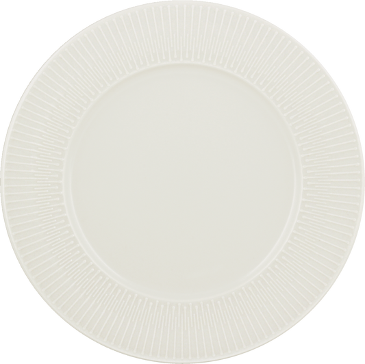 BHS tabletop AG Teller flach rund Fahne Relief 21cm aus Noble China für Gastronomie