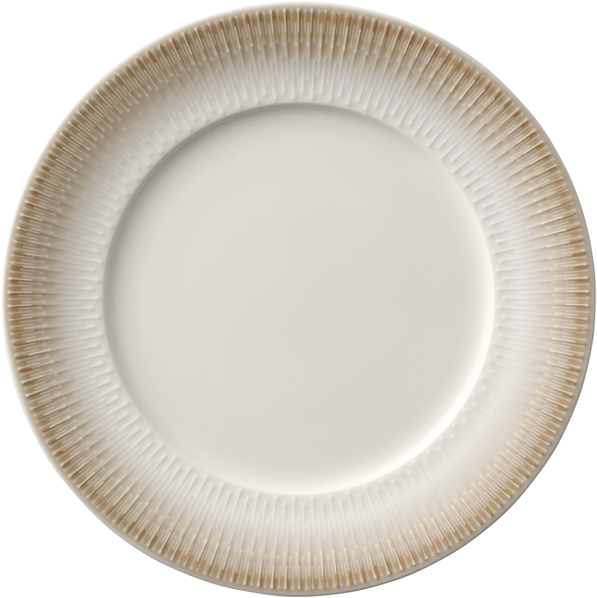 BHS Teller flach rund Fahne Relief 21cm für elegante Speisenpräsentation in der Gastronomie.