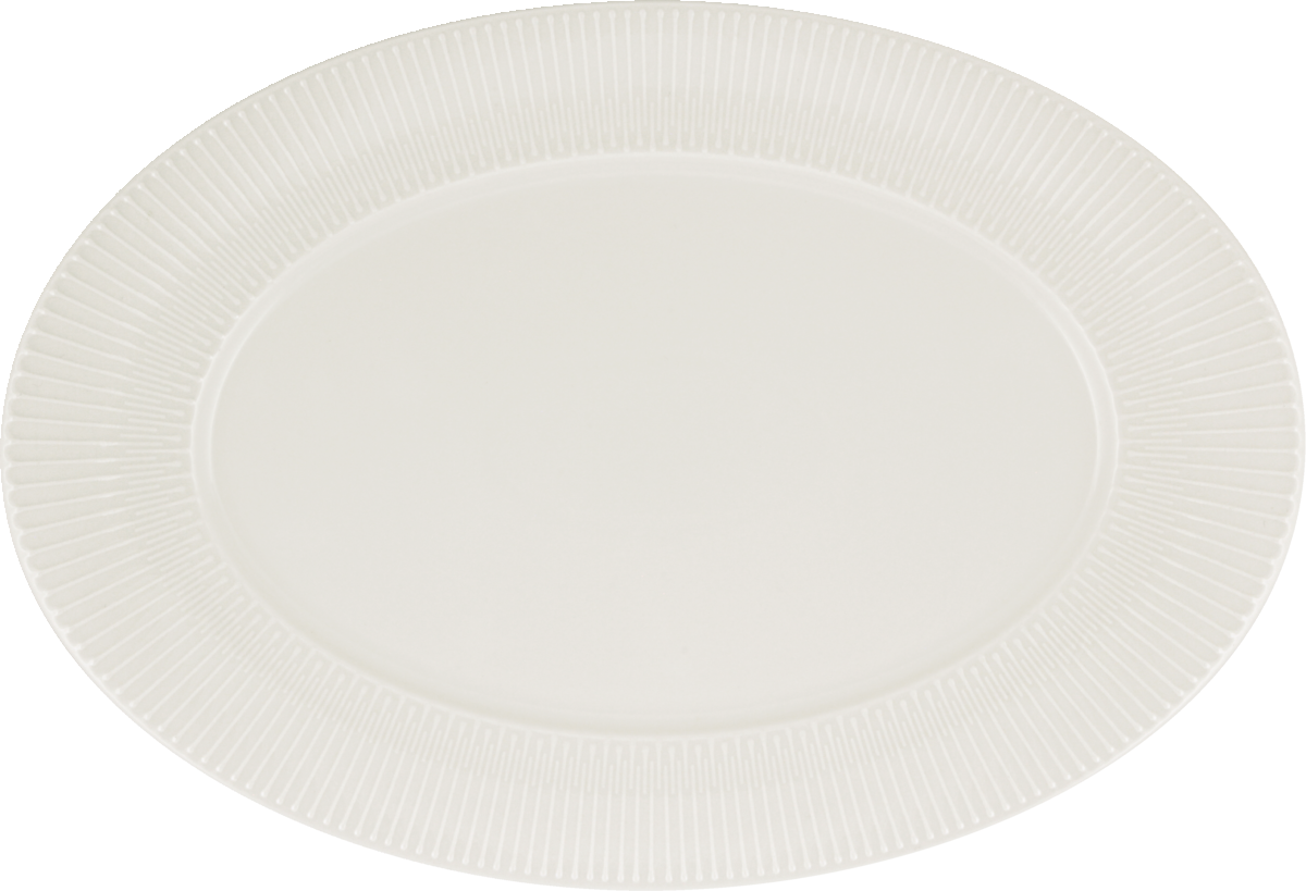 BHS tabletop AG Platte oval Fahne Relief 34x23cm für elegante Speisenpräsentation