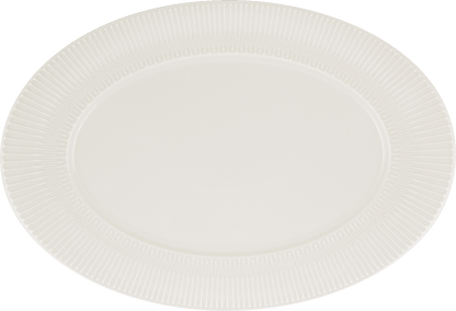 BHS tabletop AG Platte oval Fahne Relief 34x23cm für elegante Speisenpräsentation