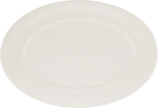 BHS tabletop AG Platte oval Fahne Relief 34x23cm für elegante Speisenpräsentation