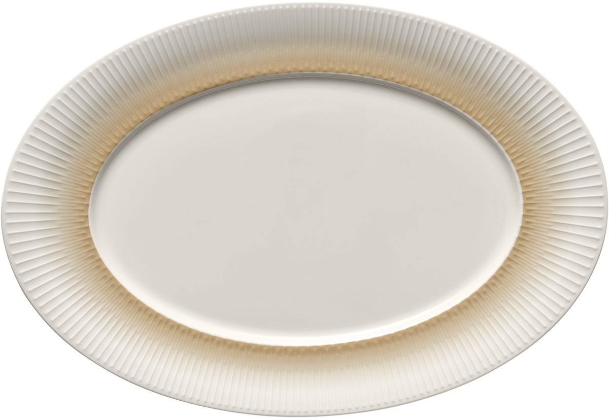 BHS tabletop AG Platte oval Fahne Relief 34x23cm für die Gastronomie