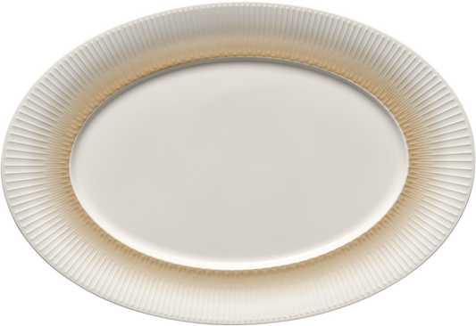 BHS tabletop AG Platte oval Fahne Relief 34x23cm für die Gastronomie
