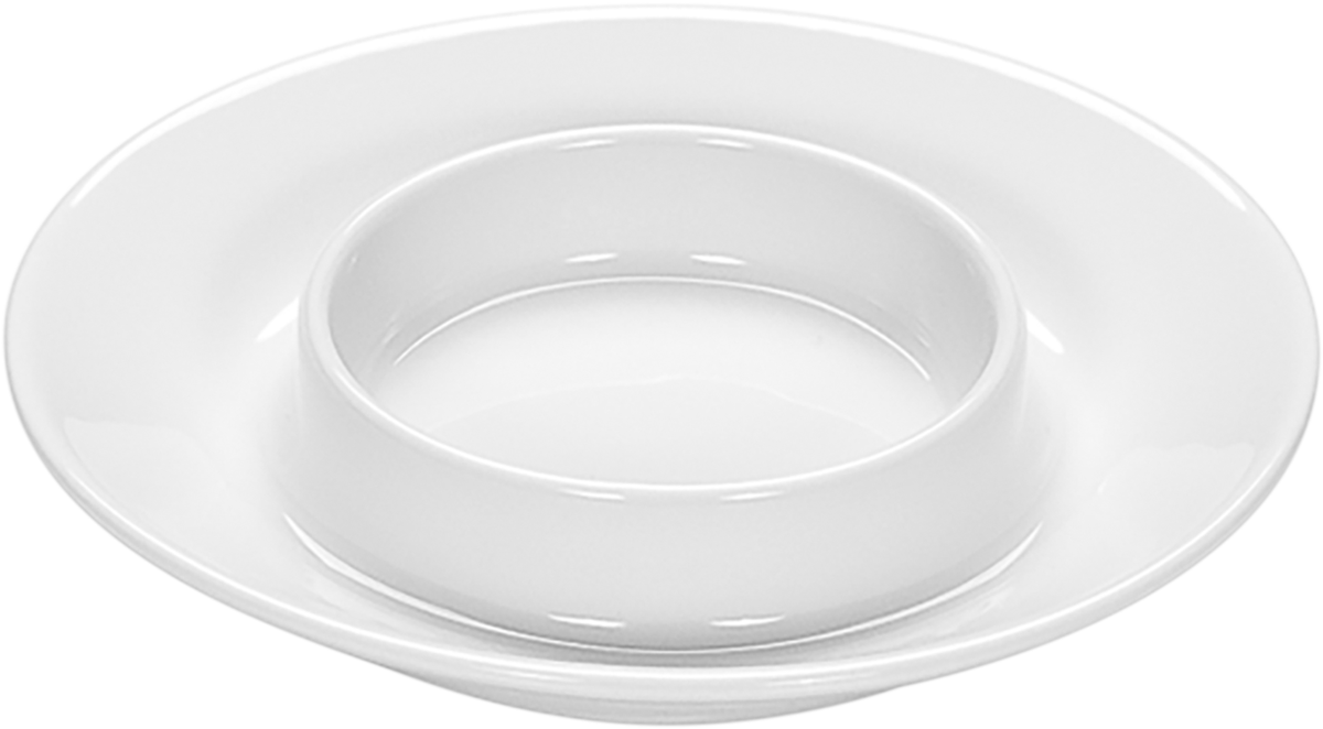 BHS Kombi-Untertasse rund 13cm aus Porzellan für Cafés und Restaurants