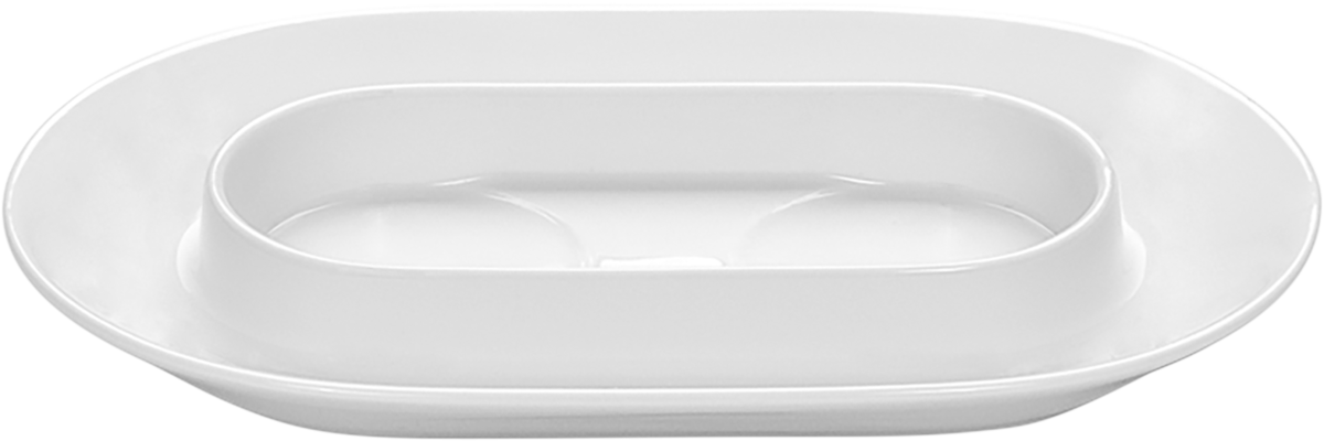 BHS tabletop AG Untertasse oval 19x12cm für die Präsentation von Kaffee.