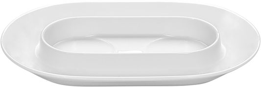 BHS tabletop AG Untertasse oval 19x12cm für die Präsentation von Kaffee.