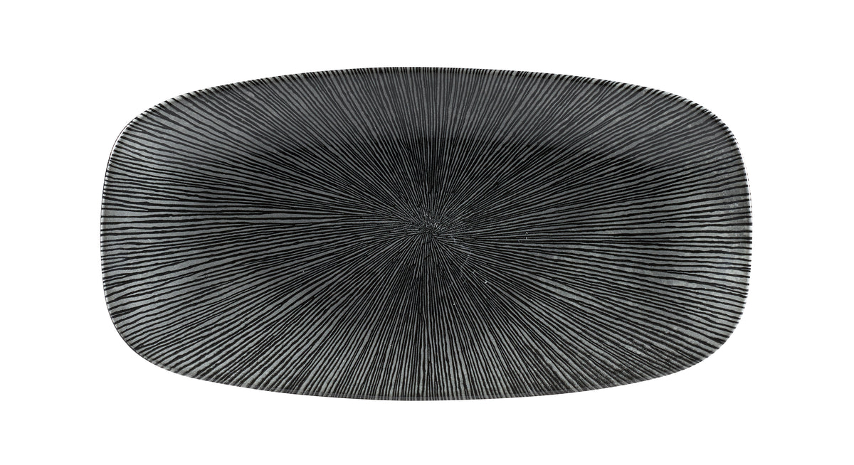 Churchill Super Vitrified Studio Prints Agano Black Chefs Platte für ansprechende Speisenpräsentation