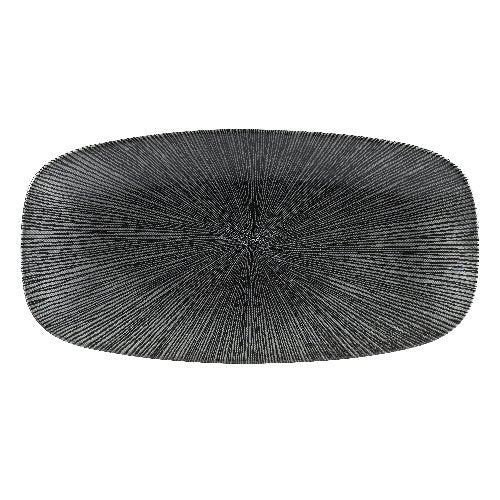 Churchill Super Vitrified Studio Prints Agano Black Chefs Platte für professionelle Speisenpräsentation