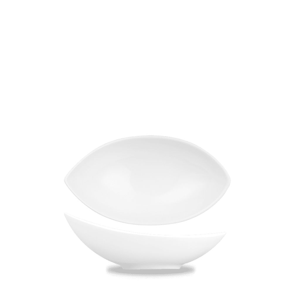 Alchemy Schale Oval Spitz 23cm aus feinem Porzellan für Buffet und Gastronomie