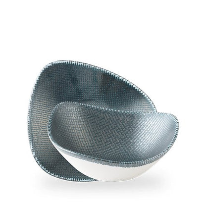 Churchill Super Vitrified Astro Metallic Blue Schale tief dreieckig für Gastronomie