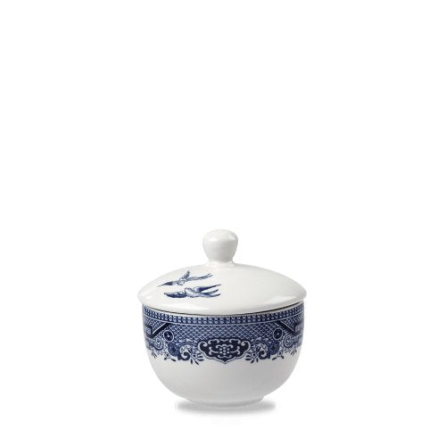 Churchill Super Vitrified Blue Willow Zuckerschale 9cm für Gastronomie