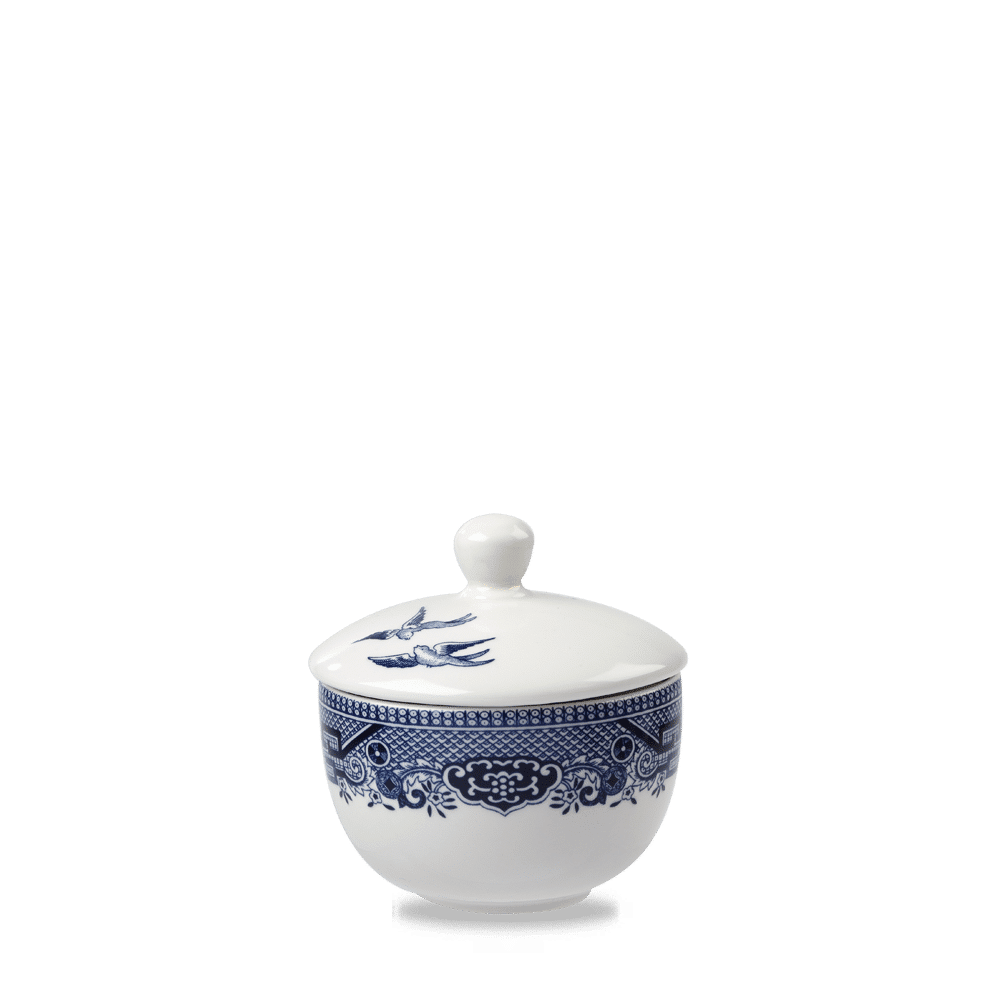Churchill Super Vitrified Blue Willow Zuckerschale 9cm für Gastronomie