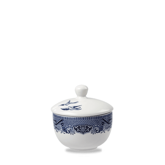 Churchill Super Vitrified Blue Willow Zuckerschale 9cm für Gastronomie