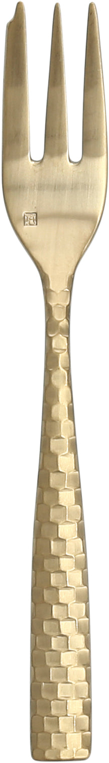 Fortessa Cutlery LUCCA FACET GOLD Kuchengabel für elegante Tischdekoration