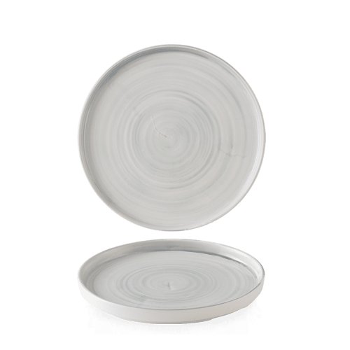 Churchill Super Vitrified Stonecast Canvas Grey Teller, flach, 16cm, ideal für Gastronomie