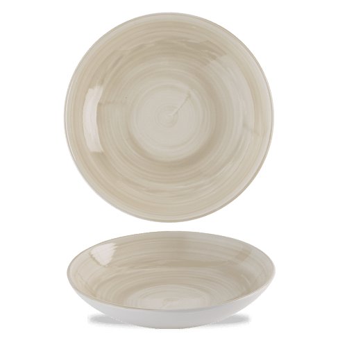 Churchill Super Vitrified Stonecast Canvas Teller, ideal für kreative Anrichtung in der Gastronomie.