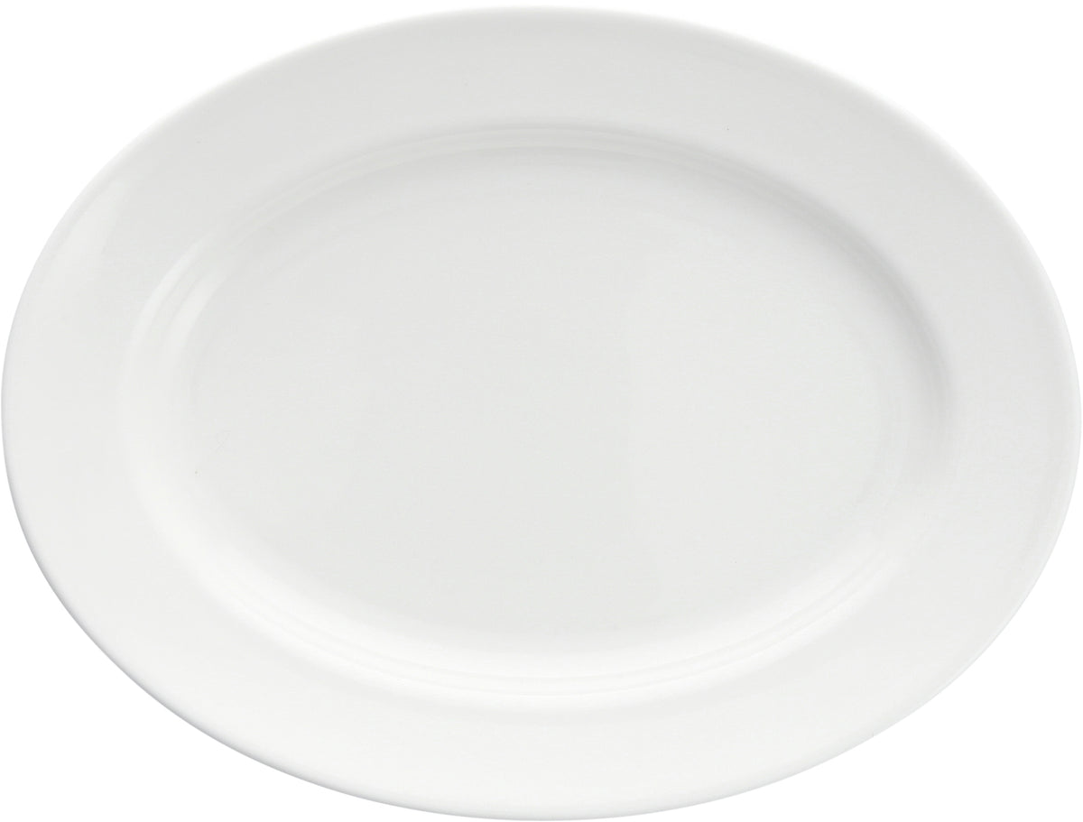 Fortessa Dinnerware SNOW Platte oval Fahne 24cm - elegante Servierplatte für Gastronomie