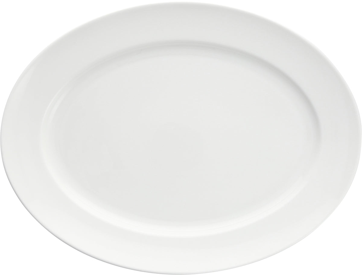Fortessa Dinnerware SNOW Platte oval Fahne 36cm - Servierplatte für Fleisch und Hauptspeisen