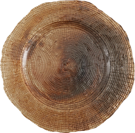 Fortessa Accessories Platzteller Glas antik gold 33cm für elegante Tischarrangements