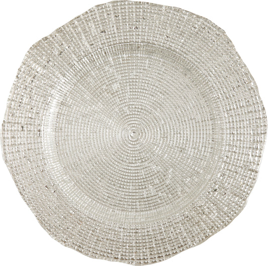 Fortessa Accessories Platzteller Glas silber 33cm für elegante Tischpräsentationen