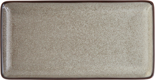 Fortessa Dinnerware STON GRAU Platte rechteckig 23x12 cm für die gastronomische Präsentation