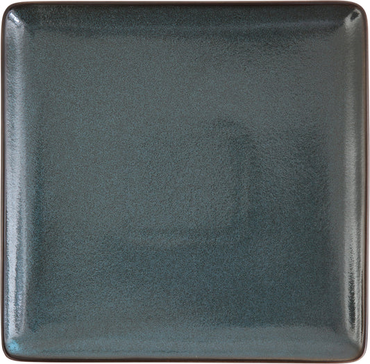 Fortessa Dinnerware STON BLAU Teller flach eckig 23cm für Desserts und Vorspeisen