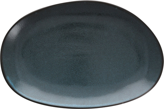 Fortessa Dinnerware STON BLAU Platte oval 36cm für die gastronomische Präsentation von Speisen