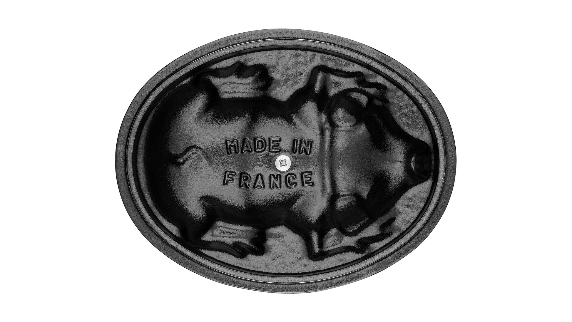 Staub Cocotte Schweinedeckel, 17 cm aus Gusseisen für vielseitige Kochtechniken.