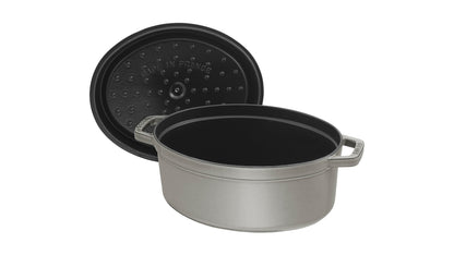 Staub Cocotte 23 cm aus Gusseisen für die Zubereitung von Eintöpfen und Aufläufen