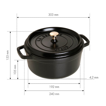 Staub Cocotte aus Gusseisen für vielseitige Kochanwendungen