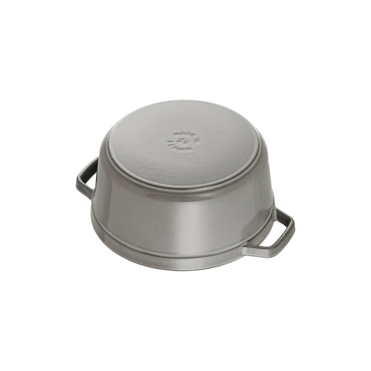 Staub Cocotte, 24 cm, Graphit-Grau - ideal zum Kochen und Servieren