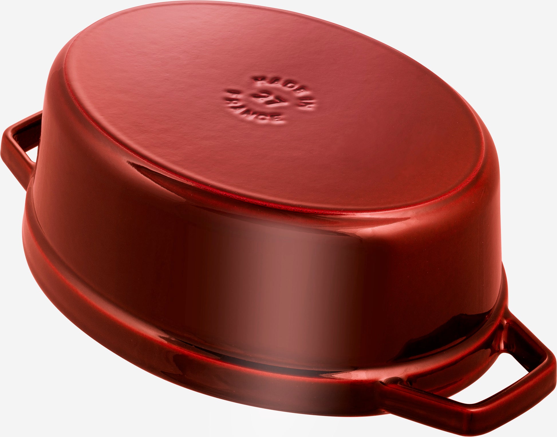 Staub Cocotte, 27 cm, Gusseisen, ideal für das langsame Garen von Speisen.