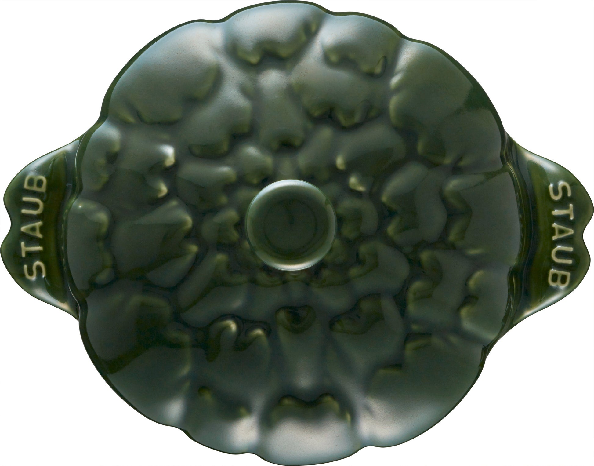 Staub Cocotte 13 cm in Basilikum-Grün, ideal für die Zubereitung und Servierung von Speisen