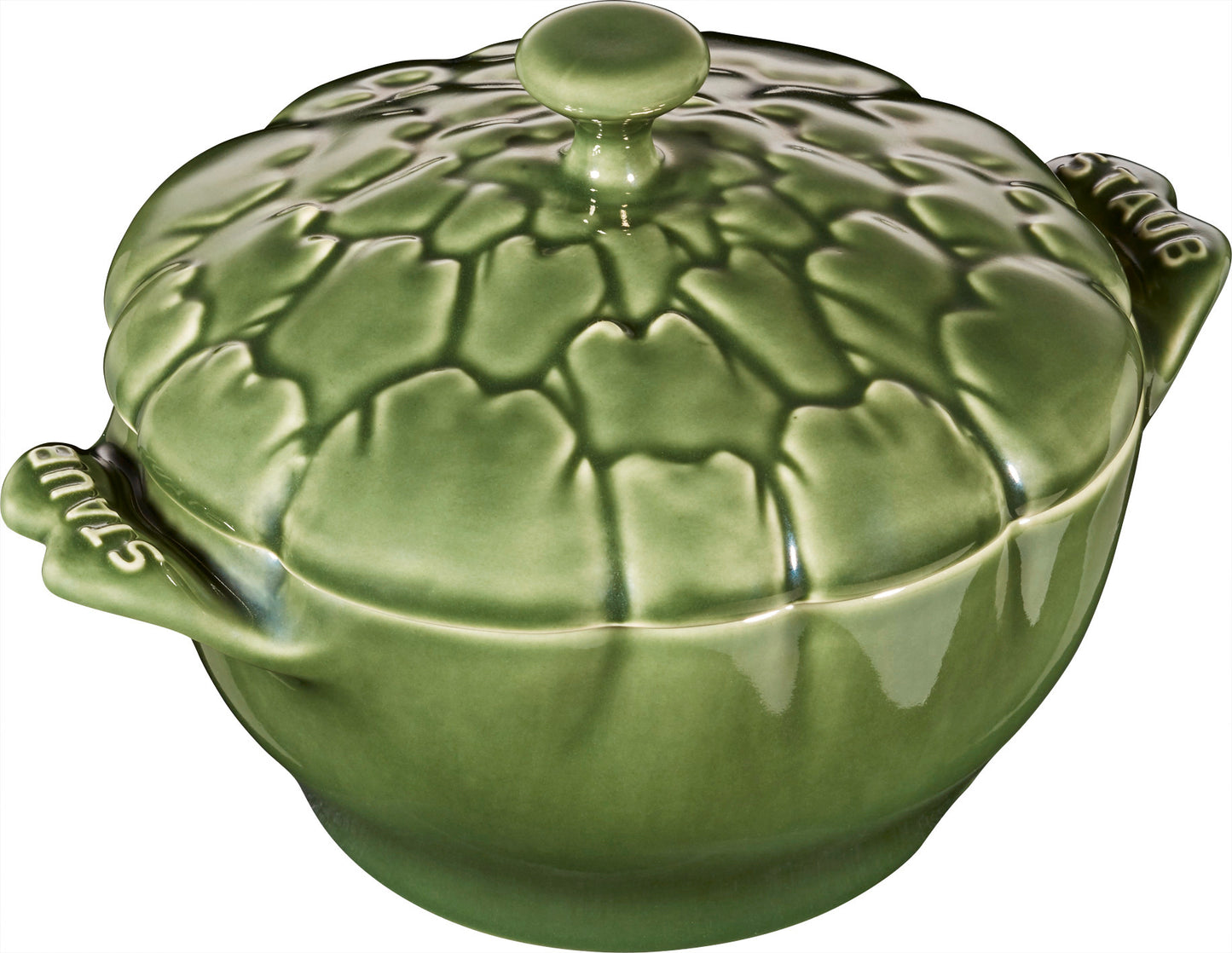 Staub Cocotte 13 cm in Basilikum-Grün, ideal für die Zubereitung und Servierung von Speisen