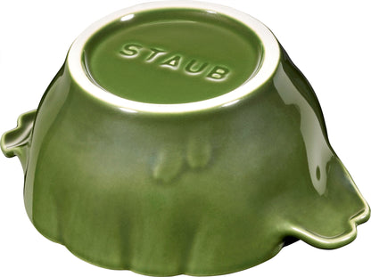 Staub Cocotte 13 cm in Basilikum-Grün, ideal für die Zubereitung und Servierung von Speisen