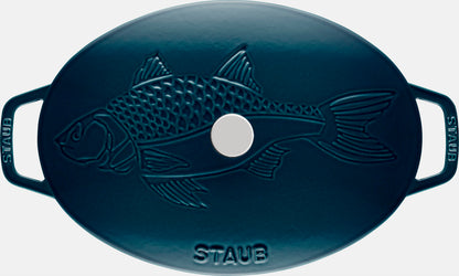 Staub Ofenform mit Deckel für die Zubereitung von Fischgerichten
