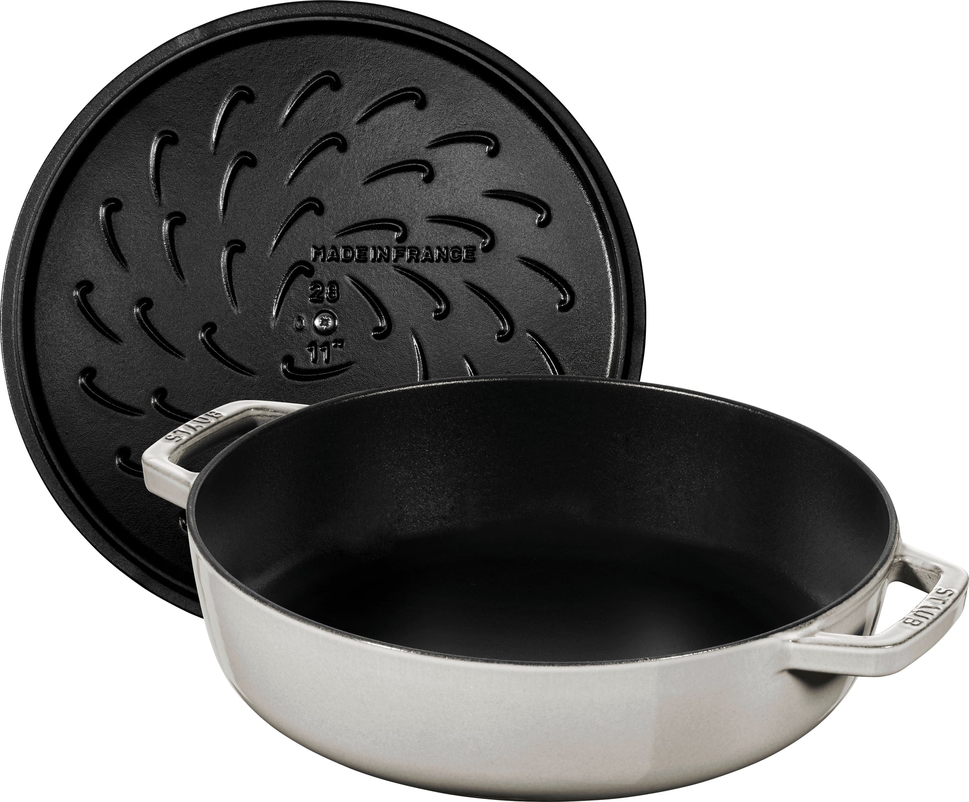Staub Schmorpfanne Chistera, 28 cm - Multifunktionsbräter für saftige Gerichte