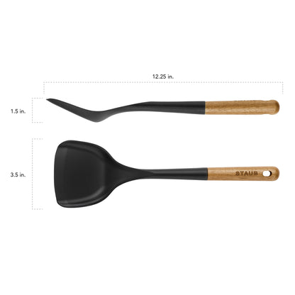 Staub Wokwender, 31 cm, Silikonkopf, ideal für Wok und Pfanne