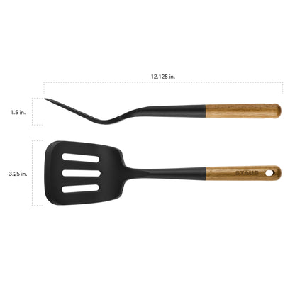 Staub Wender aus Silikon, 31 cm, ideal zum Wenden von Speisen in der Küche