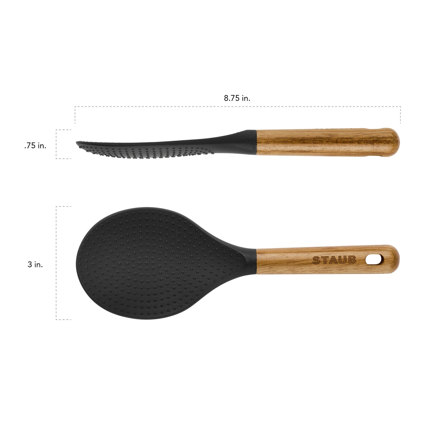Staub Reislöffel aus Silikon zum Rühren und Servieren von Reis