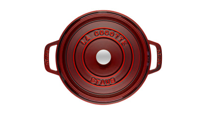 Staub Cocotte, 22 cm, Gusseisen, ideal für das Kochen und Servieren in der Gastronomie