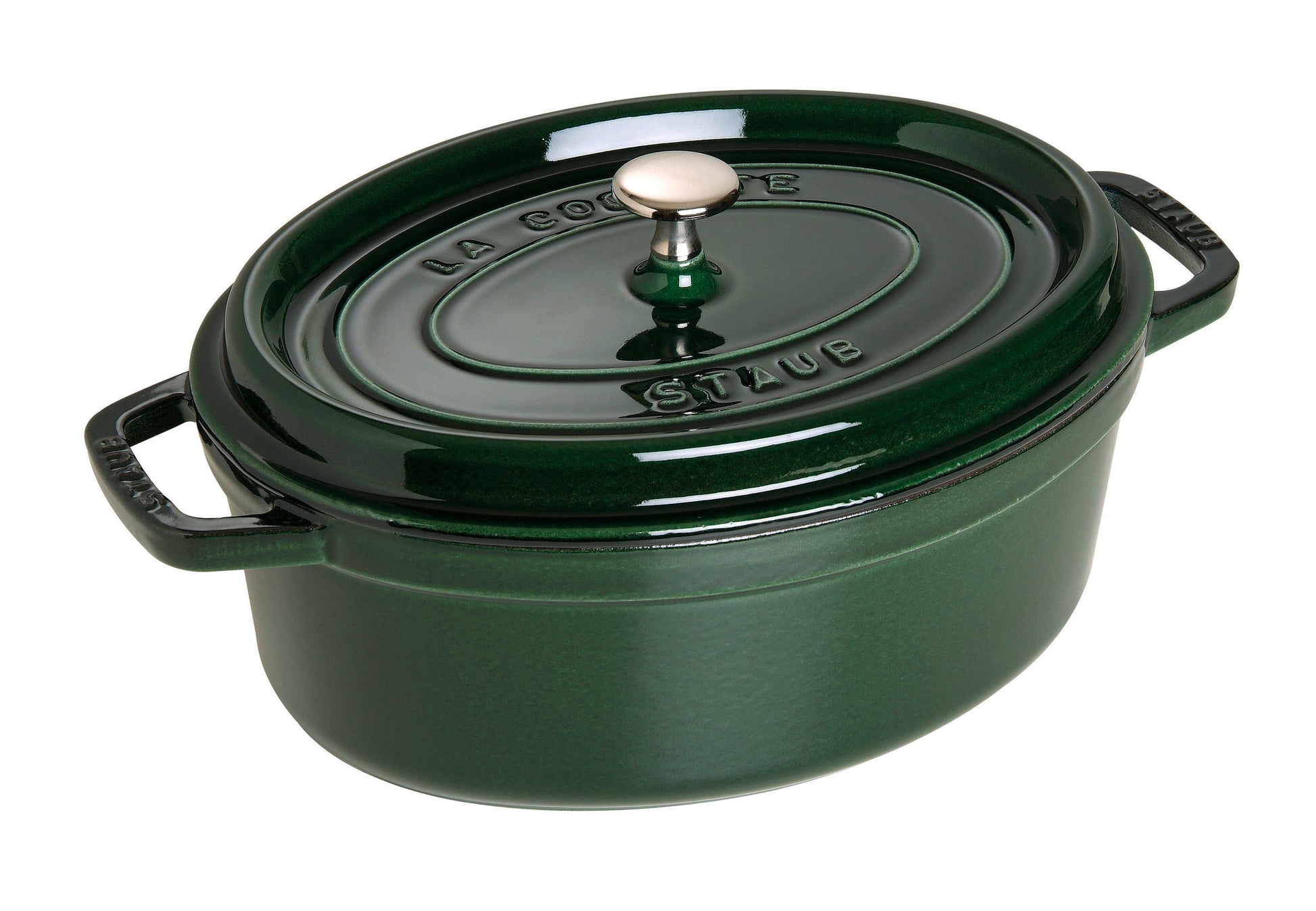 Staub Cocotte 29 cm in Basilikum-Grün für professionelles Kochen