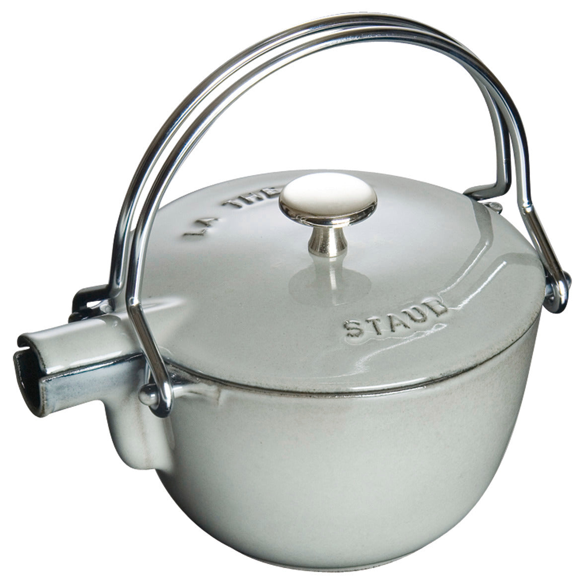 Staub Teekanne in Graphit-Grau, geeignet für die Teezubereitung.
