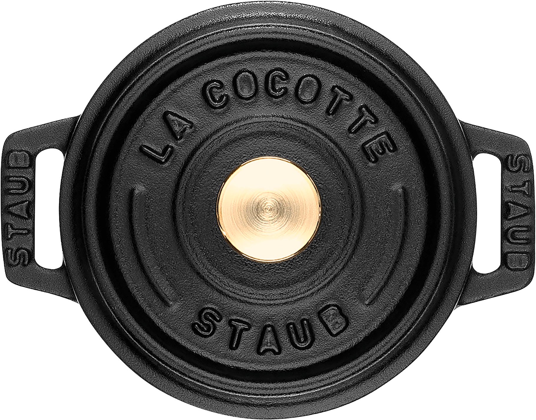 Staub Cocotte, 12 cm aus Gusseisen, ideal zum Schmoren und Servieren von kleinen Portionen.