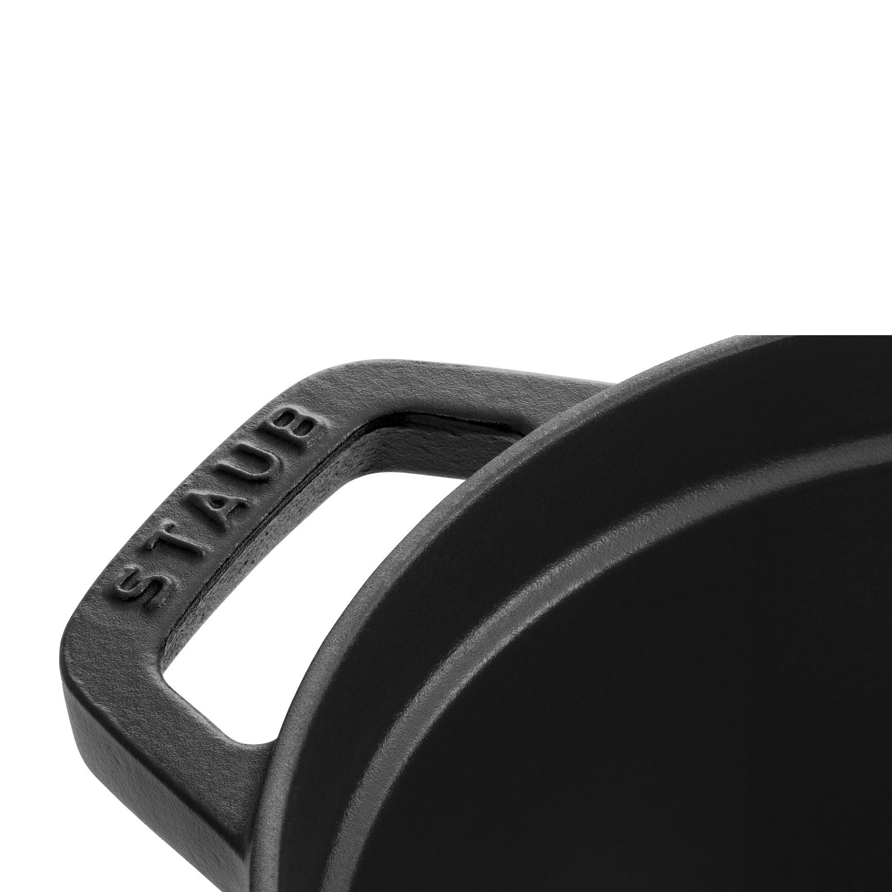 Staub Cocotte in Schwarz, ideal zum Kochen und Schmoren