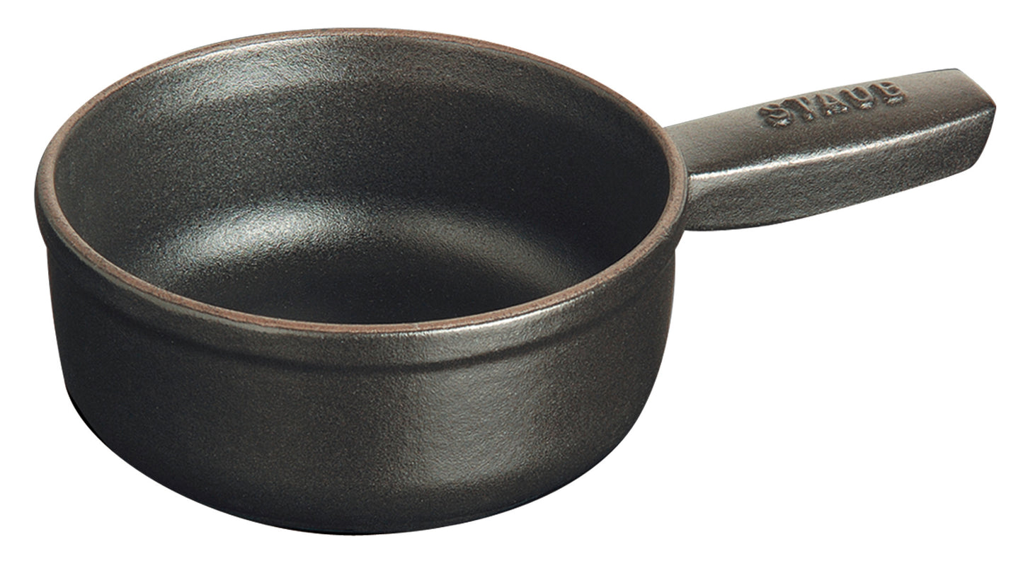 STAUB Fondue Topf, 12 cm, Schwarz, für Fondue-Gerichte in der Gastronomie