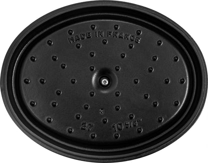 Staub Cocotte 27 cm in Basilikum-Grün, geeignet für schmackhafte Zubereitungen