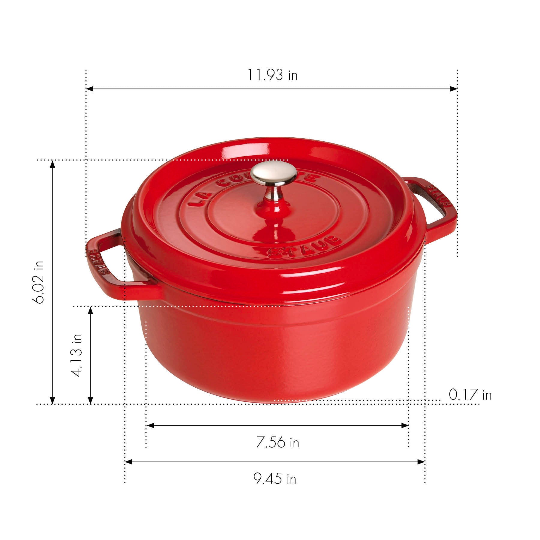 Staub Cocotte aus Gusseisen für das Zubereiten von geschmorten Gerichten