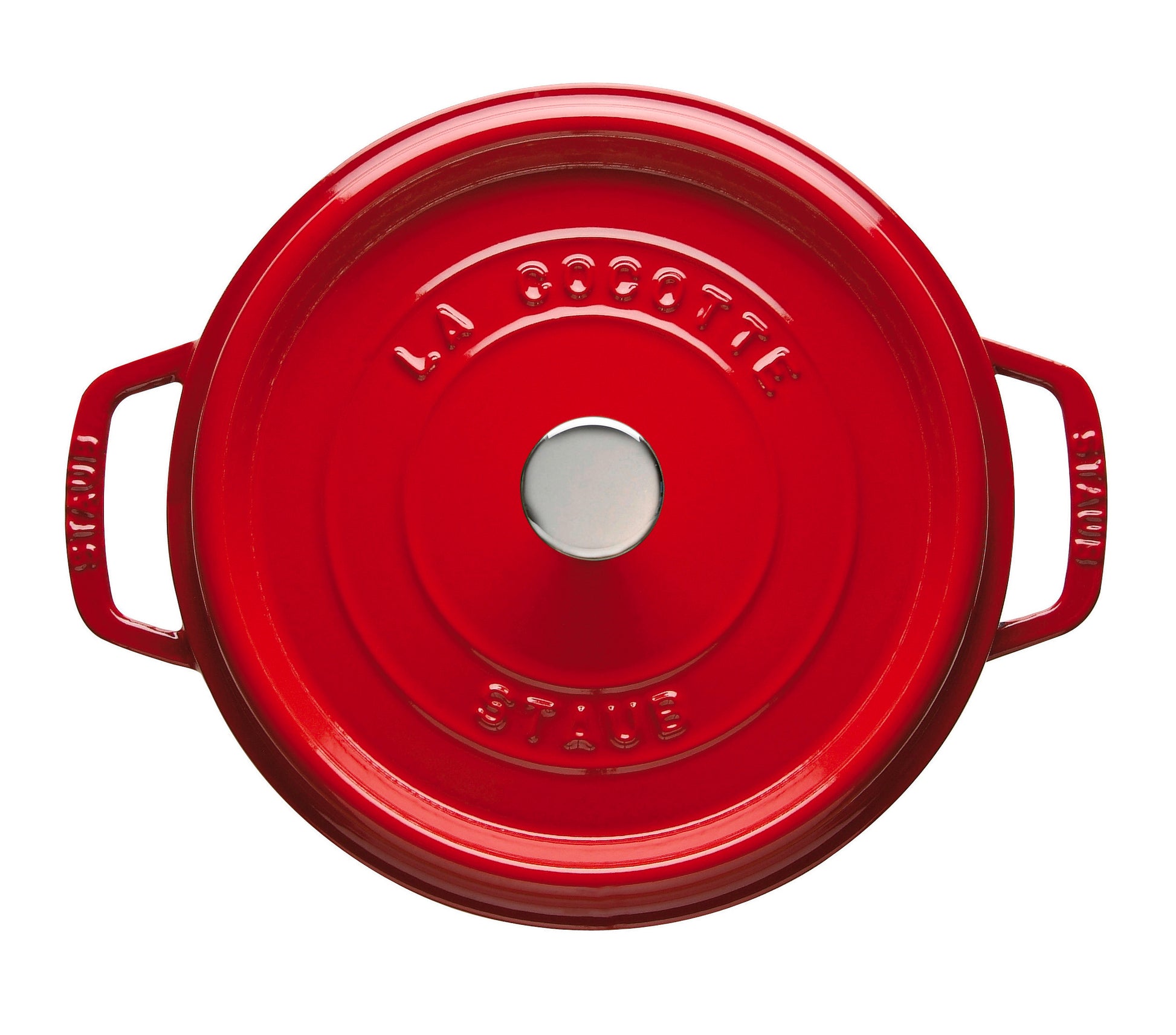 Staub Cocotte 28 cm in Kirsch-Rot für vielseitige Kochanwendungen