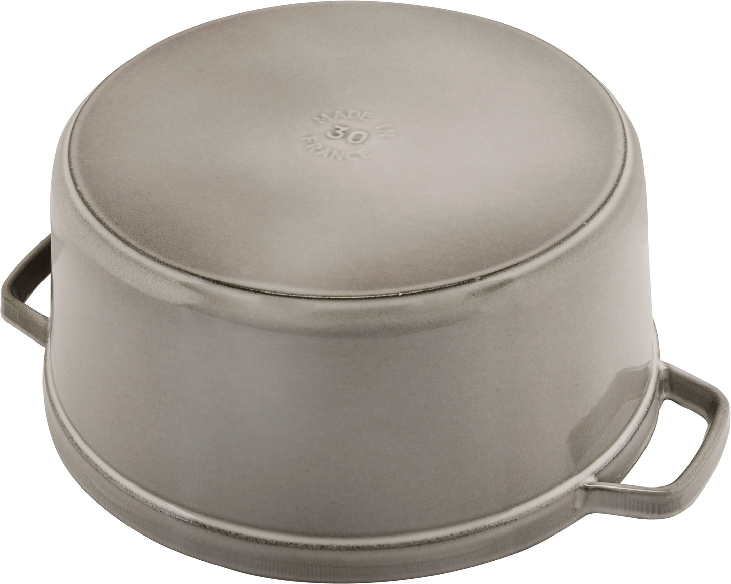 Staub Cocotte, 30 cm in Graphit-Grau – professionelles Kochen mit Gusseisen.